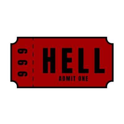 Ticket To Hell Sticker - stickerbullTicket To Hell StickerRetail StickerstickerbullstickerbullSage_TicketHell [#183]Ticket To Hell Sticker