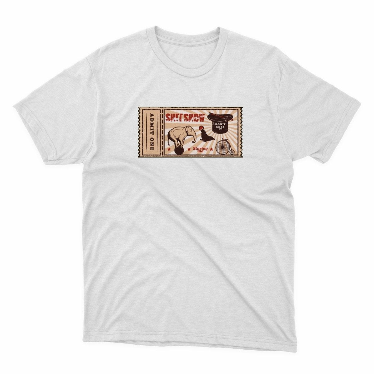 Ticket To The Shit Show Vintage Shirt - stickerbullTicket To The Shit Show Vintage ShirtShirtsPrintifystickerbull20010191484899476396WhiteSa white t - shirt with a stamp on it