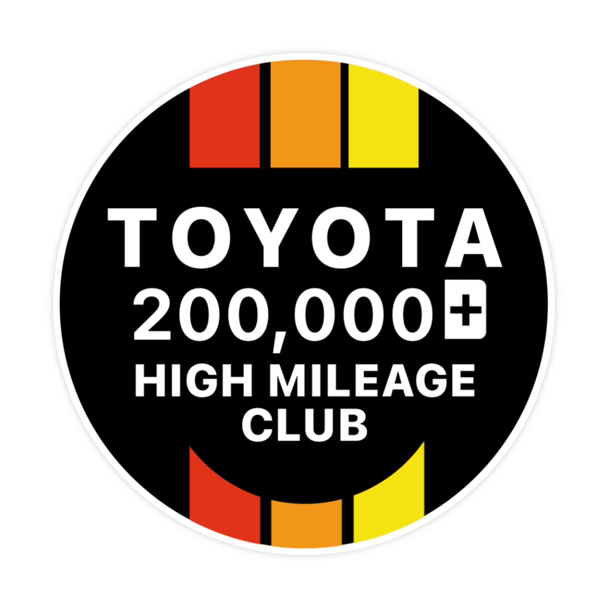 Toyota 100k High Mileage Celebration Decal Sticker - stickerbull