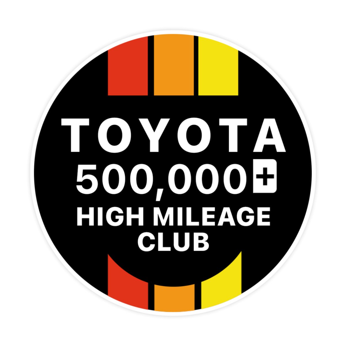 Toyota 100k High Mileage Celebration Decal Sticker - stickerbull