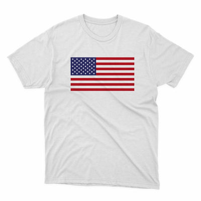 USA Flag Shirt - stickerbullUSA Flag ShirtShirtsPrintifystickerbull28943778895851973436WhiteSa white t - shirt with the american flag on it