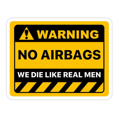 Warning No Airbags Meme Sticker - stickerbullWarning No Airbags Meme StickerRetail StickerstickerbullstickerbullAirbagYellow_#86Warning No Airbags Meme Sticker
