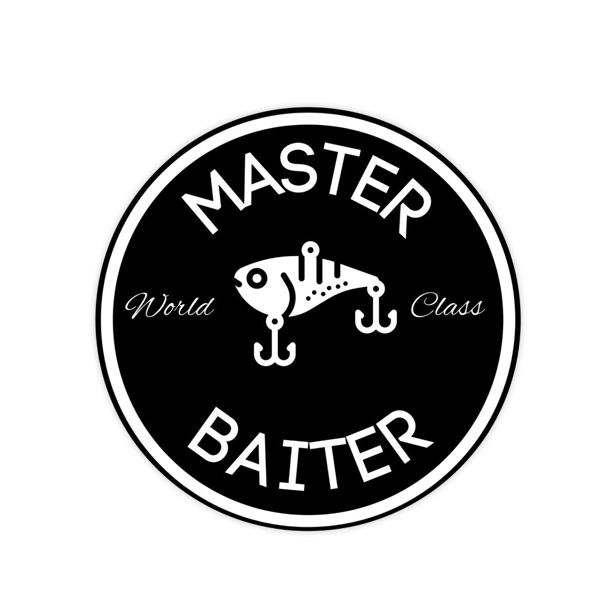World Class Master Baiter Funny Meme Sticker - stickerbullWorld Class Master Baiter Funny Meme StickerRetail StickerstickerbullstickerbullMBB_#5Black & WhiteWorld Class Master Baiter Funny Meme Sticker