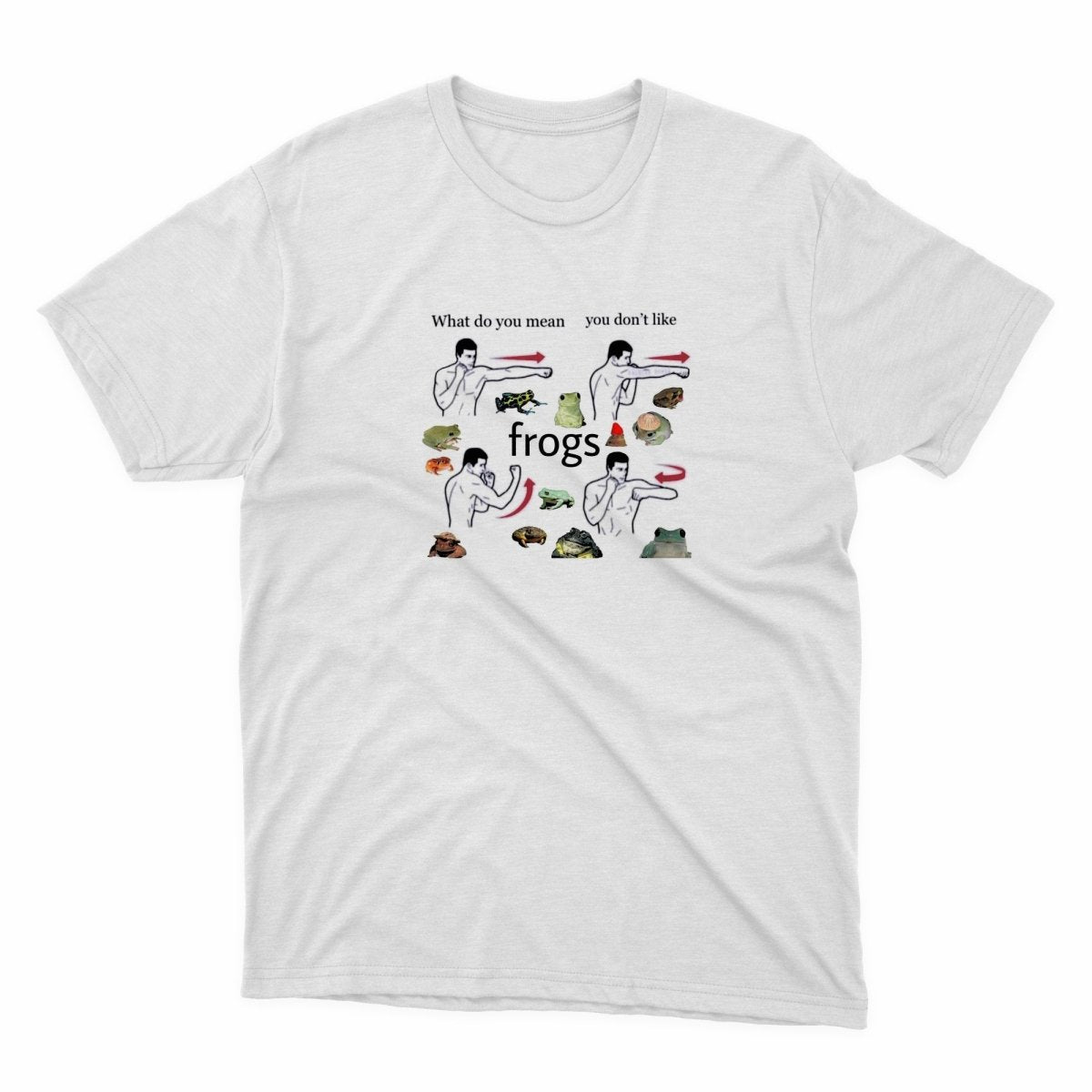 You Dont Like Frogs Meme Shirt - stickerbullYou Dont Like Frogs Meme ShirtShirtsPrintifystickerbull23750056287309180797WhiteSa white t - shirt with the words frog on it