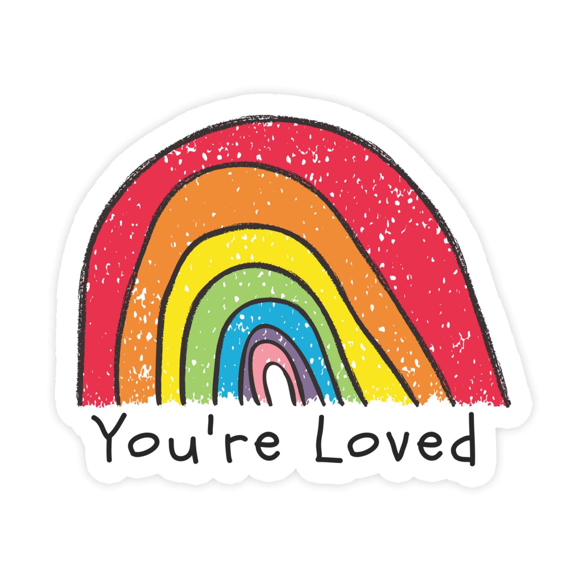 You're Loved Rainbow Mental Health Sticker - stickerbull